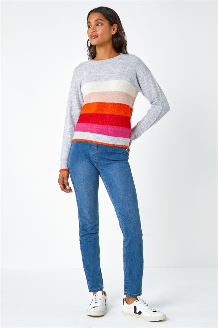 Grey Striped Jumpers | Roman UK