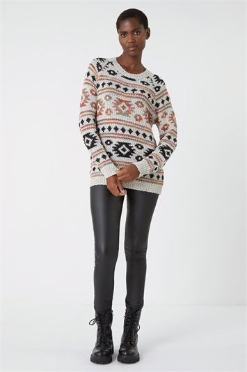 Nordic Print Knitted Jumper 16042459