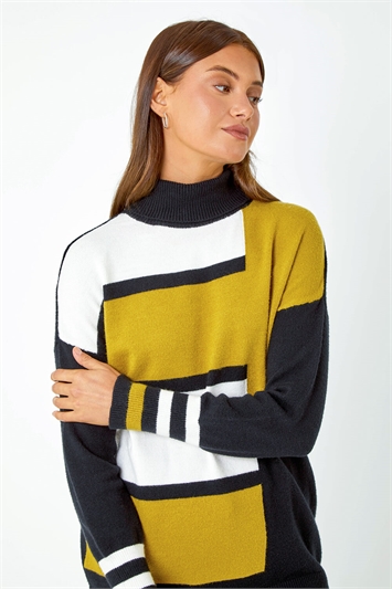 Colour Block Knitted Jumper 16098858