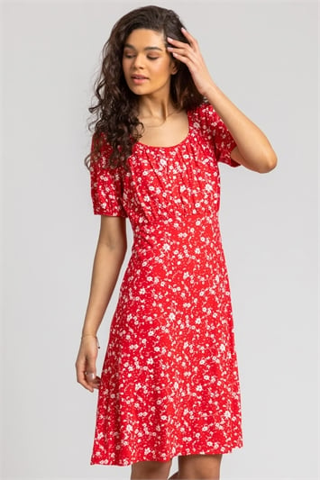 Blossom Bardot Maxi Dress Apricot Clothing, 54% OFF