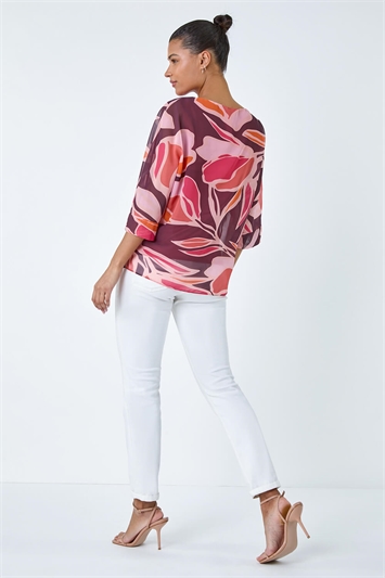Floral Print Overlay Top 20162922