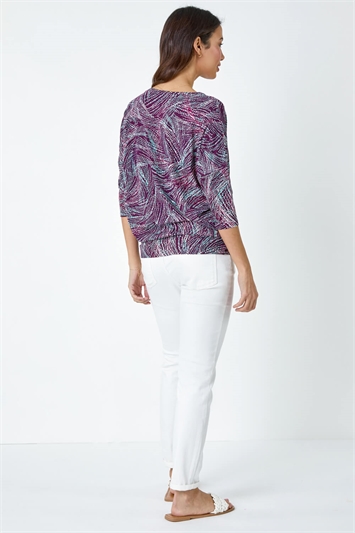 Abstract Stretch Blouson Top 19276176