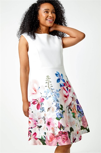 Petite Premium Stretch Floral Dress 14393038