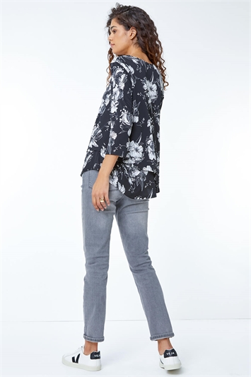 Floral Print Double Layer Top 19181008
