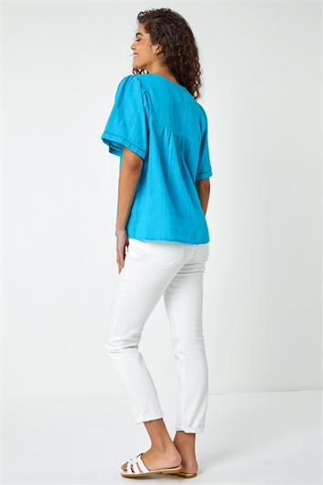 Lace Detail Cotton T-Shirt 20083392