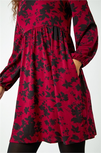 Floral Print Smock Stretch Dress 14481995