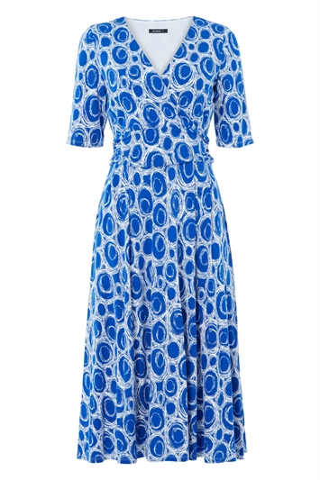 Spot Printed Fit and Flare Dress 14051480