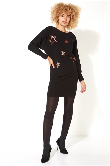 Sequin Star Knitted Dress 14034708