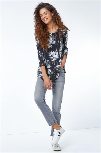 Floral Print Double Layer Top 19181008