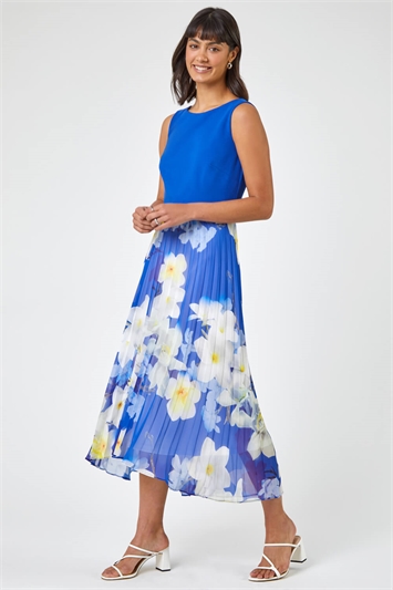 Floral Print Chiffon Fit & Flare Dress 14250680