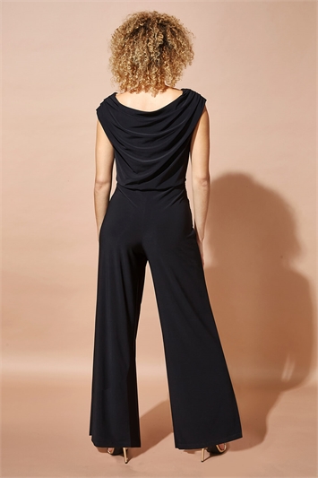 Cowl Neck Ruched Stretch Jumpsuit 14111508
