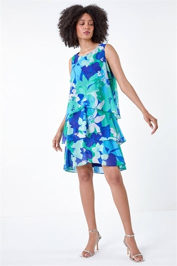 Floral Print Tiered Layer Dress 14545709