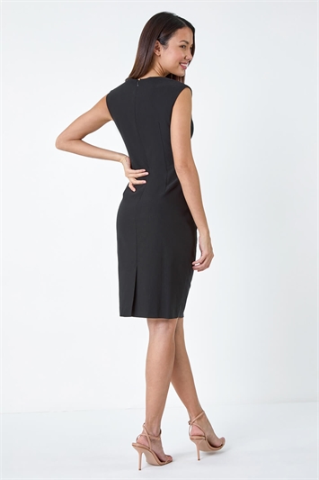 Sleeveless Ruched Bodycon Stretch Dress 14502808