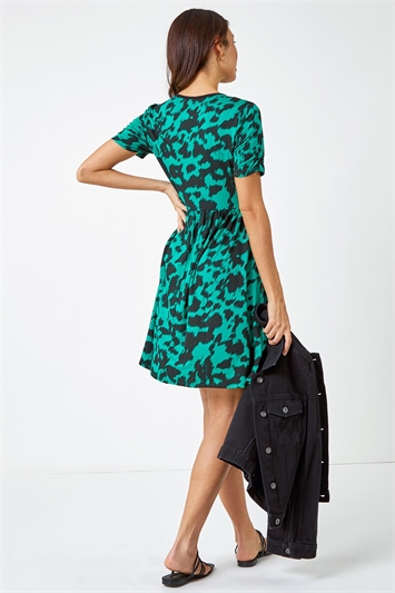 Abstract Print Stretch Jersey Dress 14399934
