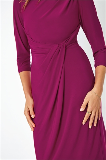 3/4 Sleeve Twist Waist Dress 14004951