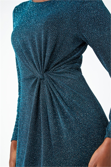 Glitter Twist Detail Stretch Dress 14452891
