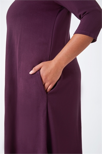 Curve Pocket Detail Swing Stretch Dress 14463274