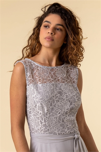 Lace Detail Fit And Flare Dress 14125436