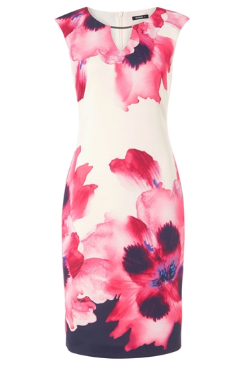 Floral Print Fitted Scuba Dress 14080932
