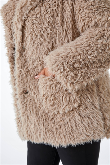 Curve Fluffy Textured Coat 12020006