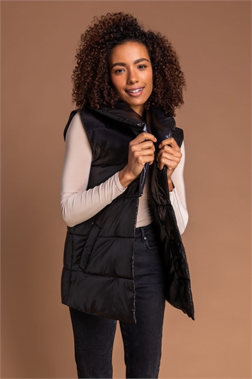 Quilted Collared Gilet 12015308