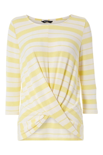 Abstract Stripe Twist Front Top 19057096