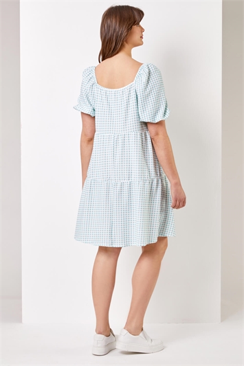 Curve Gingham Print Tiered Dress 14266702