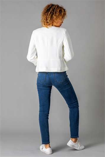 Textured Cropped Jacket 15014838