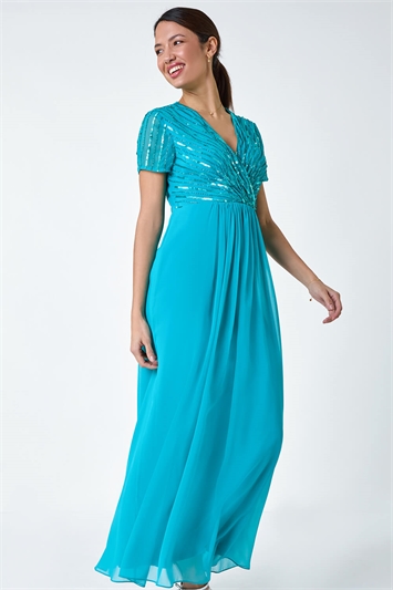 Sequin Embellished Maxi Dress 14481291