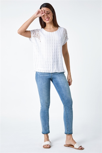 Cut Out Detail Stretch Top 19285338