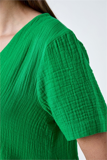 Cotton Textured Tiered Midi Dress 14488234