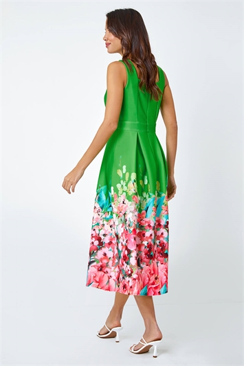 Premium Stretch Floral Midi Dress 14376834