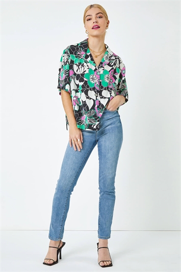 Relaxed Floral Print Shirt 10111708