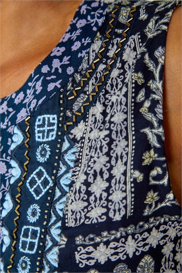 Petite Embroidered Tunic Smock Dress 14375660