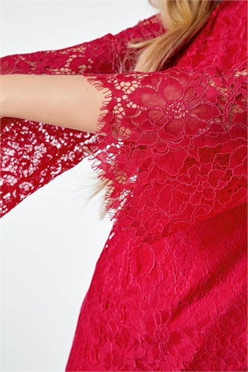 Petite Lace Overlay Tunic Dress 14487617