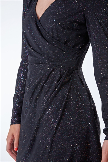 Glitter Mini Wrap Dress 14170908