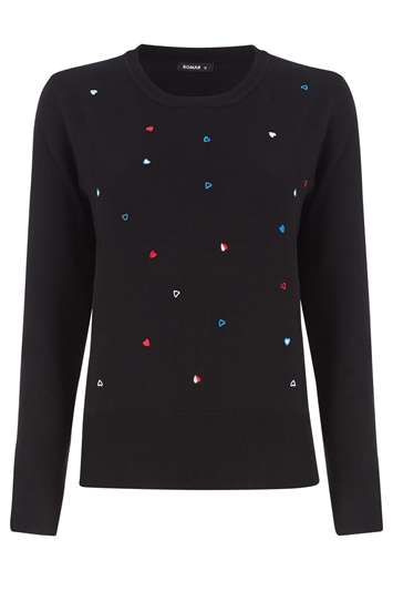 Embroidered Heart Jumper 16025308