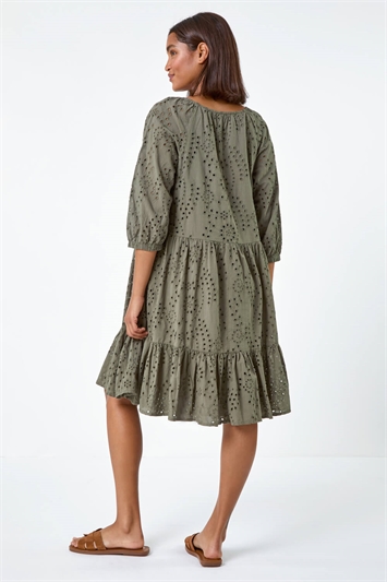 Cotton Broderie Tiered Smock Dress 14518940