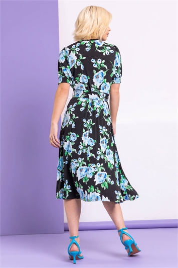 Floral Pleated Fit & Flare Dress 14228708