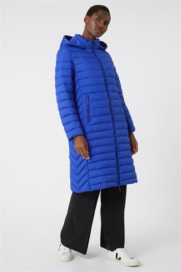 Longline Hooded Padded Coat 12023980