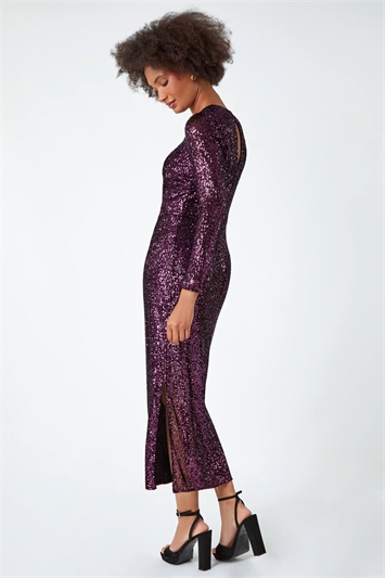 Sequin Embellished Midi Stretch Dress 14441676