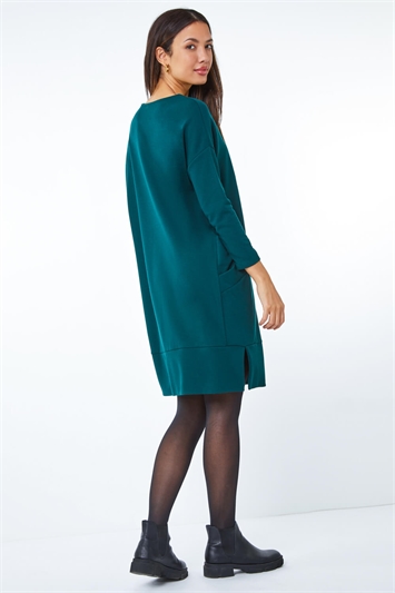 Oversized Tunic Pocket Dress 14308131