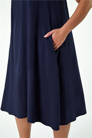 Curve Strappy Cotton Pocket Dress 14494360