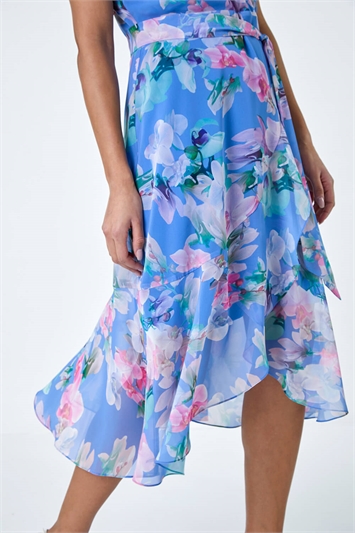 Floral Frill Detail Wrap Dress 14517745