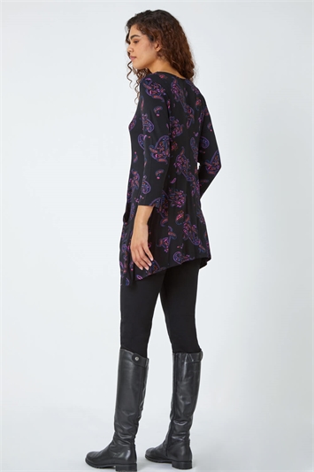Paisley Pocket Detail Stretch Swing Top 19258976