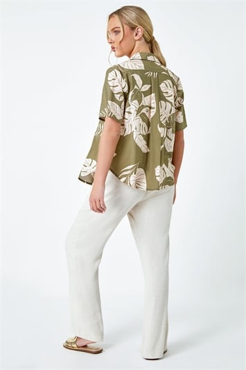 Petite Tropical Print Shirt 10121740
