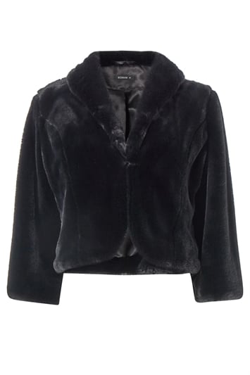 Cropped Faux Fur Jacket 12009508