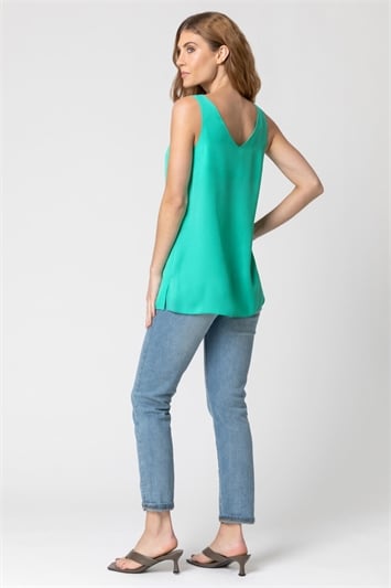 Button Front Sleeveless Top 20051234