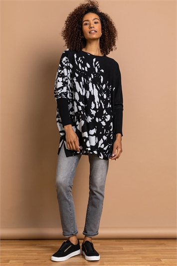 Relaxed Abstract Print Jumper 16053108