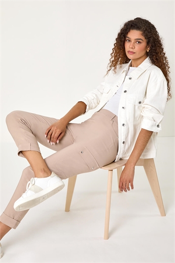 Turn Up Stretch Cargo Trousers 18050959